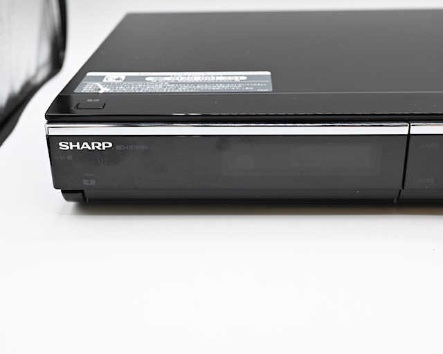 SHARP BD-HDW80 AQUOS 2011年製 ブルーレイディスクレコーダー 中古 リモコン付き　現状品　ジャンク品◆871_画像2