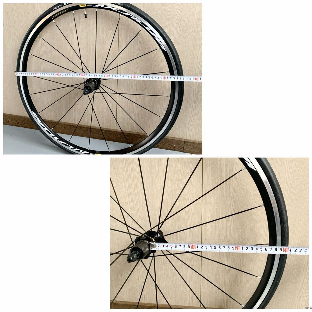 MAVIC AKSIUM マビック アクシウム ホイール  前後セット チューブレス:UST TYRE 622x19TC Vittoria ZAFFIRO SLICK 700x25c 22-662の画像10