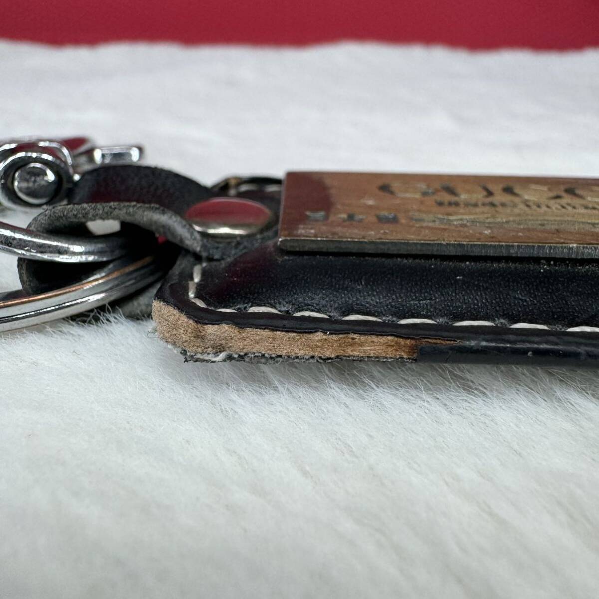 GUCCI Gucci leather key ring Inter locking key holder 