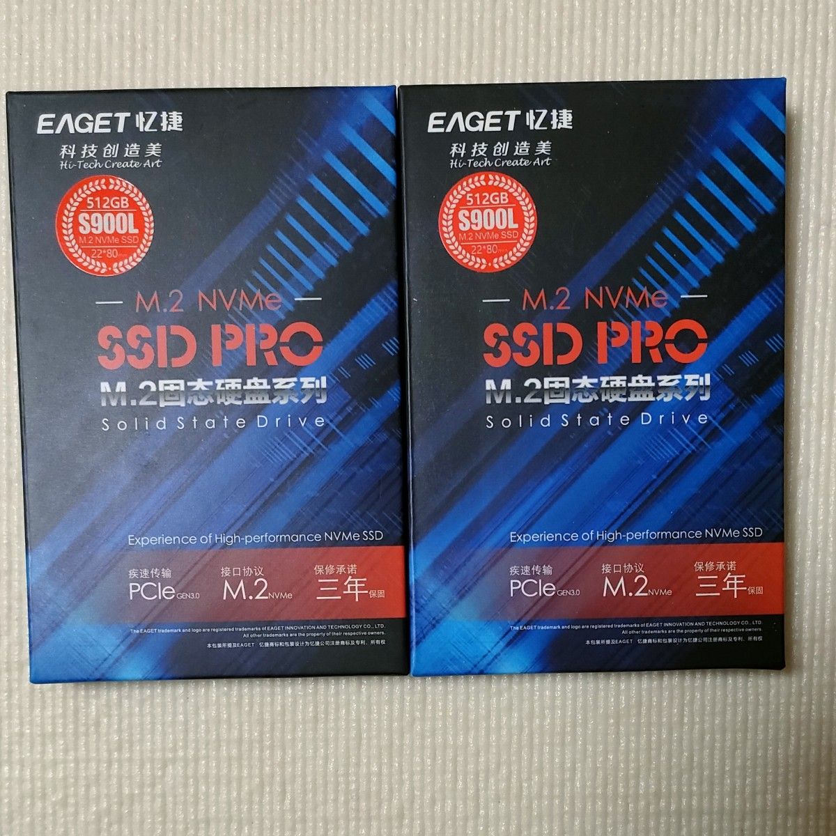 は*る様 新品 EAGET M.2 2280 NVME SSD 512GB×2 新品】eaget m 2 nvme 2280 SSD 512GB 【2点セット】|Yahoo