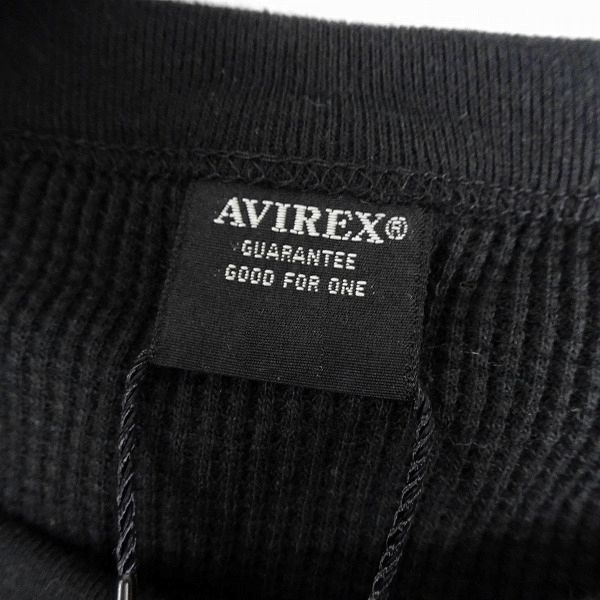 AVIREX アヴィレックス 速乾ワッフル ステンシルプリント クルーネック 長袖 Tシャツ ロンT カットソー 3130032 010 2XL ▲015▼bus222us_画像6