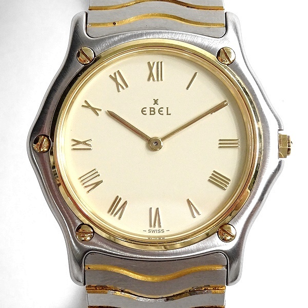 EBEL エベル 定価8.9万 クラシックウェーブ K18 クォーツ 腕時計 ドレスウォッチ カクテルウォッチ 181909 ▲200▼bus082gi_画像2