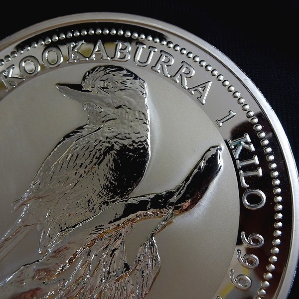 999 SILVER 1キロ 銀貨 オーストラリア エリザベス女王2世 KOOKABURRA クッカバラ カワセミ 1995 30ドル 銀 貨幣 1kg/1000g▲800▼bus058giの画像7