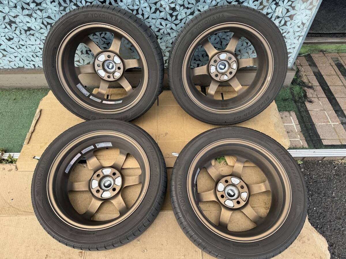 RAYS TE37 KCR 15インチ 5J +45 PCD100 4穴/ヨコハマBluEarth-GT 165/55R15 2021年製 4本セット #371-2_画像2