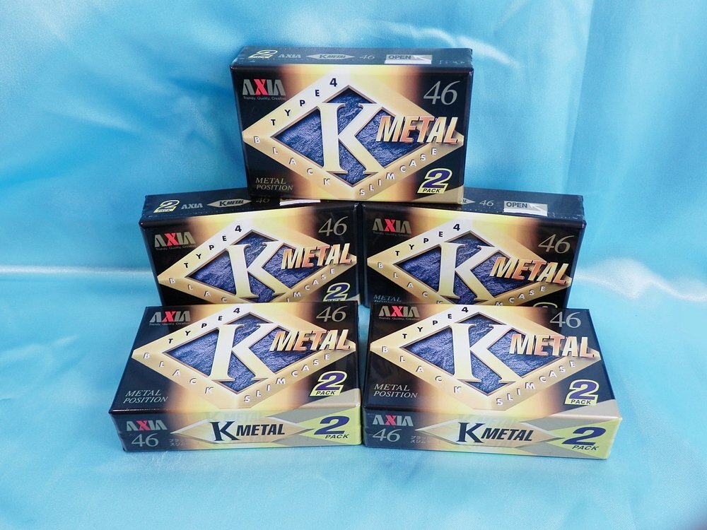 未開封！★ AXIA メタルテープ K METAL [KMC] 46分 2パック×5個 // 合計10本セット ★METAL・カセットテープ★_画像1