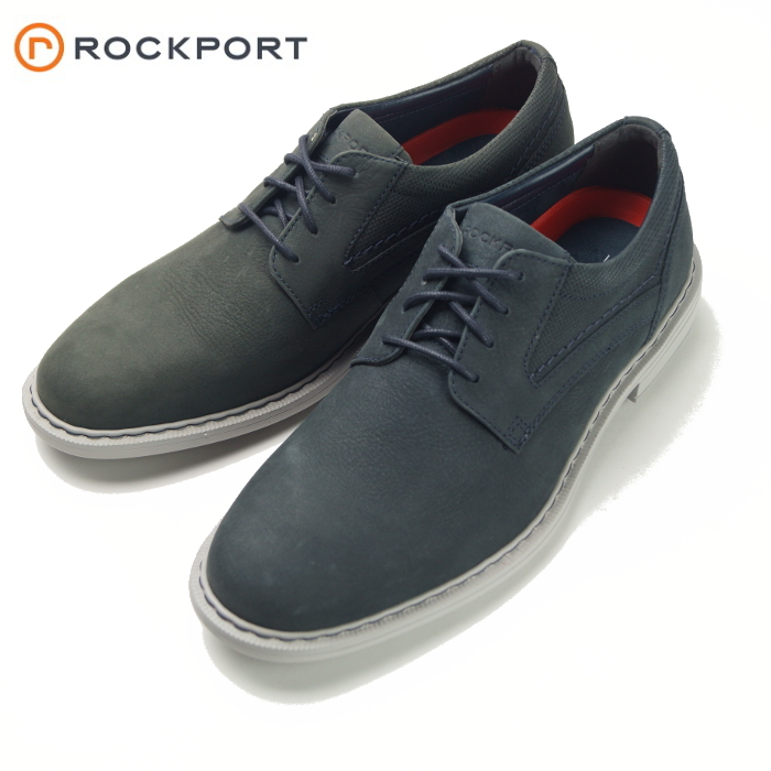 # lock port ROCKPORTtana-{TruTECH light weight * cushion } plain n back leather walking * business shoes navy blue 25cm