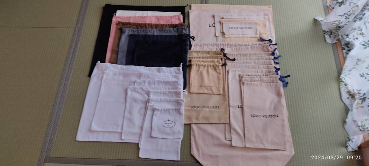 ブランド品保存袋、巾着袋、布袋、大小まとめ、大量、３５点　_画像3