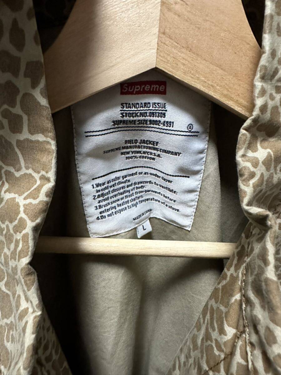 Supreme Giraffe Camo Field Jacket L ジラフ 美中古品 シュプリーム フィールド ジャケット ミリタリージャケット ミリタリー カモの画像6