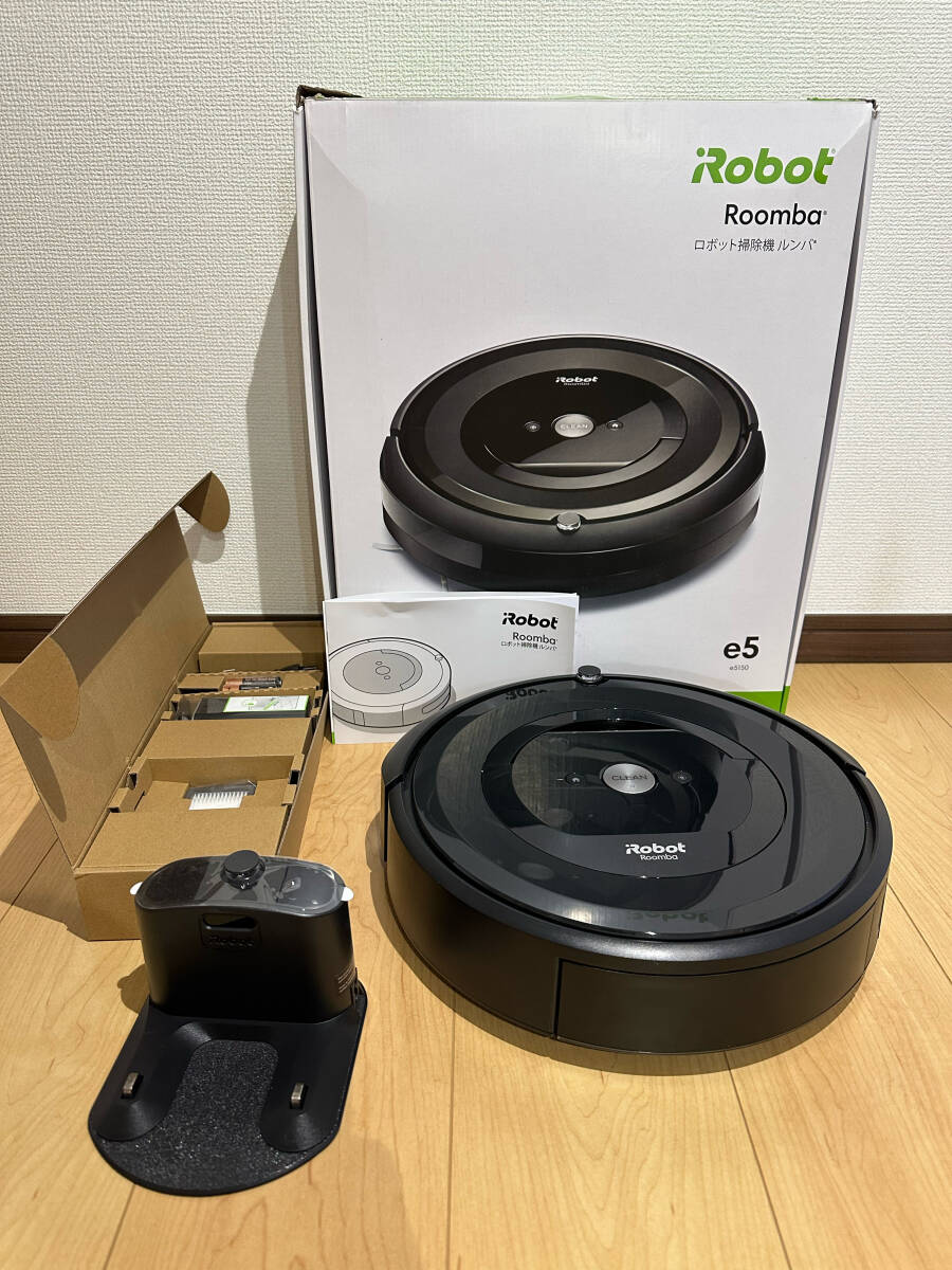 iRobot アイロボット ルンバ e5 お掃除ロボット e5150 付属品完備 替えフィルター センサーポール 未使用 クリーニング済みの画像1