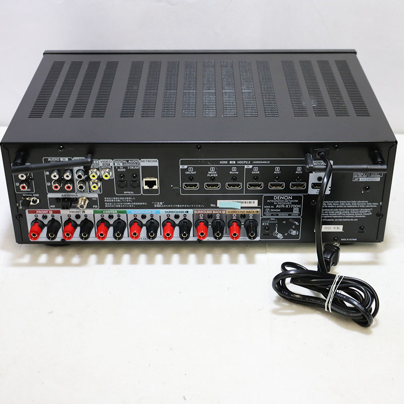 DENON デノン AVR-X1700H 7.2ch AVサラウンドレシーバー 2022年製 中古