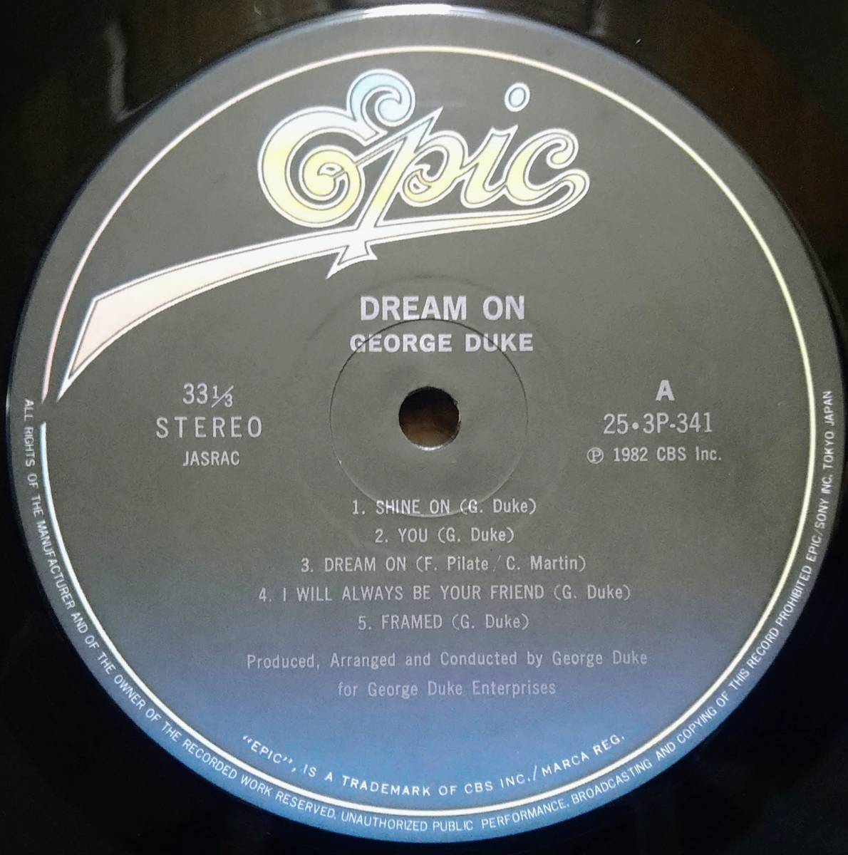 【LP Jazz-Funk Soul】George Duke「Dream On」JPN盤 Shine On 収録！_Side1