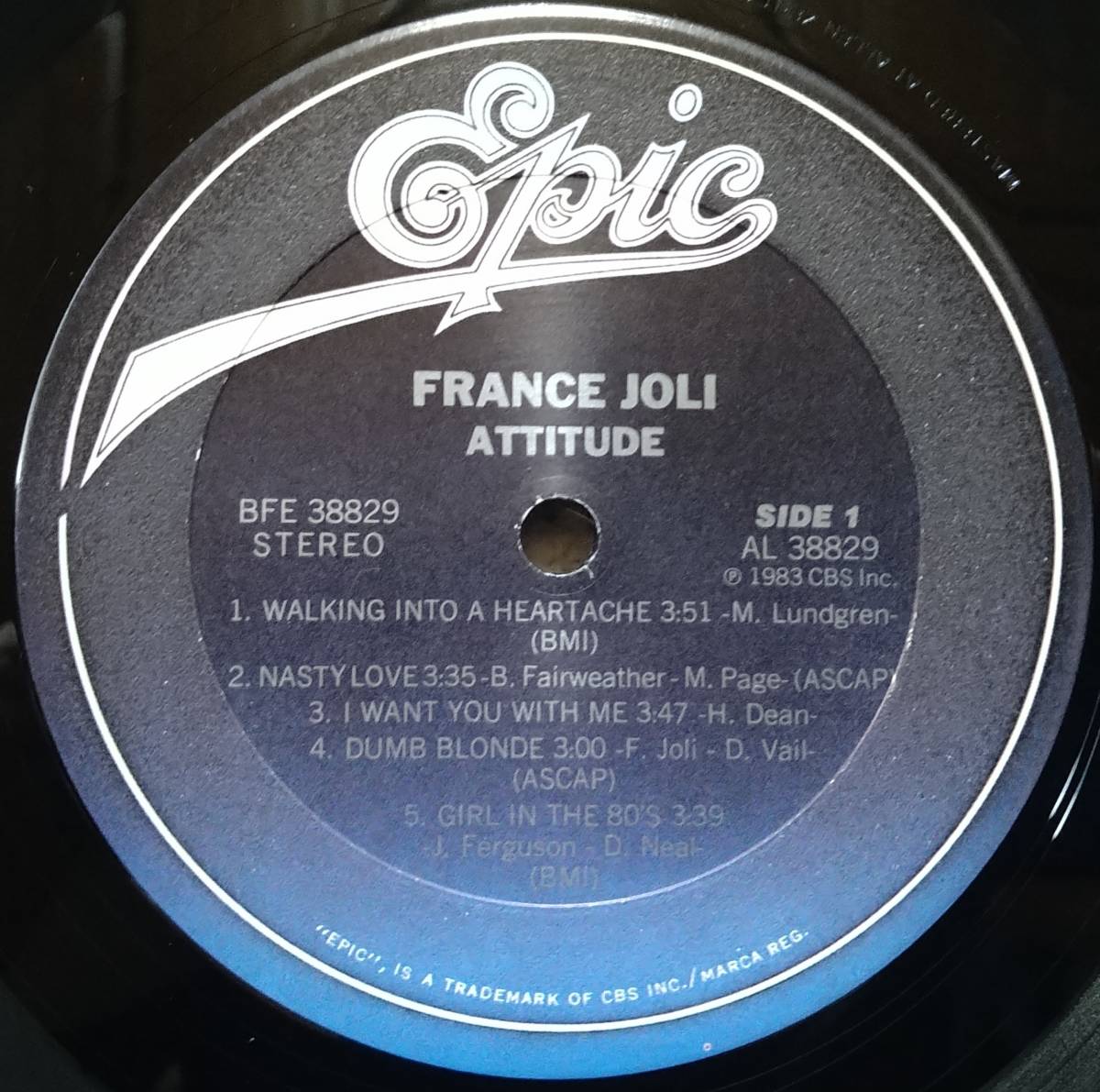 【LP 洋Pop】France Joli「Attitude」オリジナル US盤_Side1