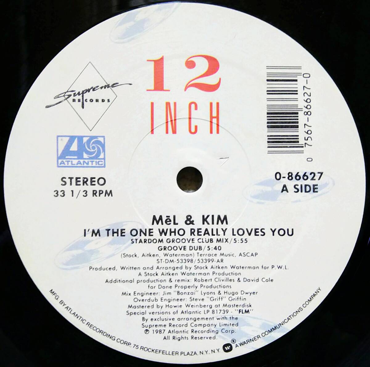 【12's Euro Beat】Mel & Kim「I'm The One Who Really Loves You」オリジナル US盤 シュリンク付！_Side1