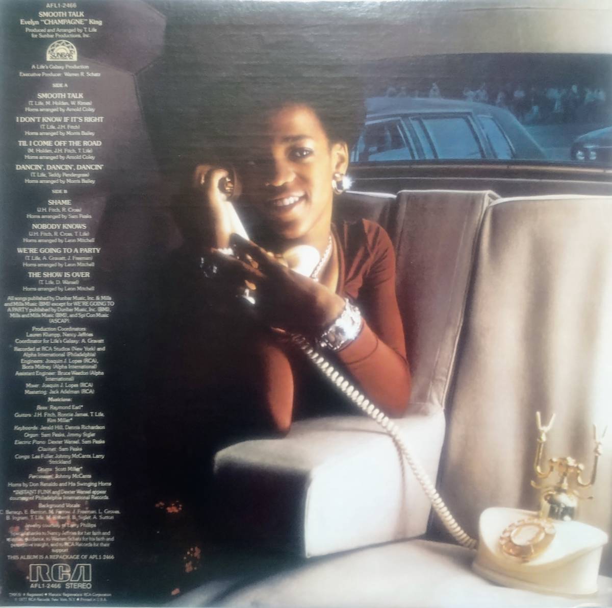 【LP Soul】Evelyn Champagne King「 Smooth Talk」US盤の画像3