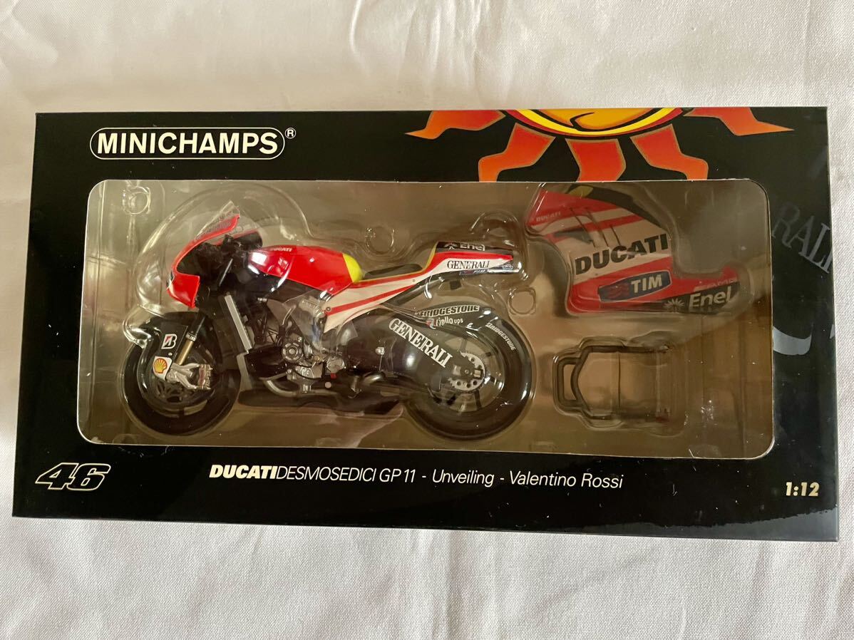 ミニチャンプス 1/12 Ducati Desmosedici GP11 Unveiling 2011 ドゥカティ ロッシ 発表会モデル 未開封品 MINICHAMPS MotoGP ミニカー_画像1