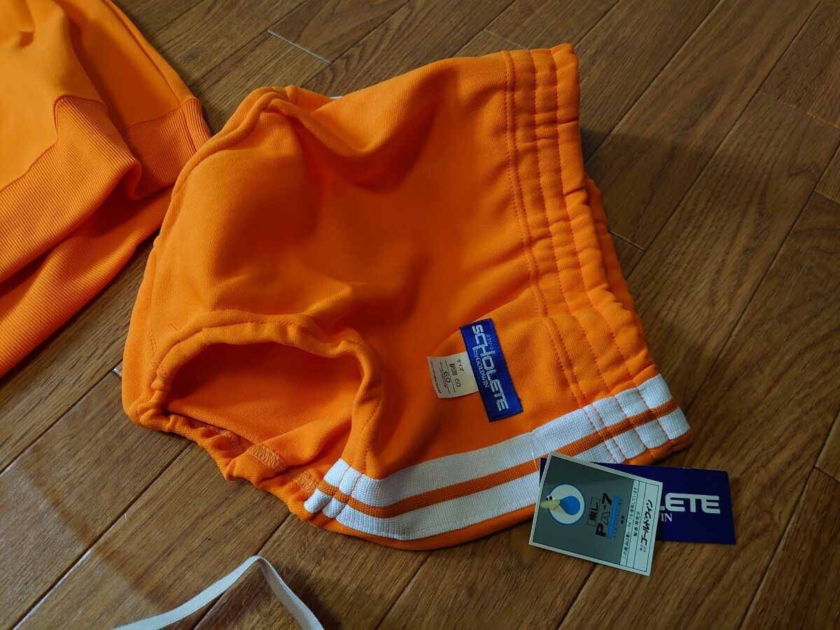 希少美品 ブルマー 体操着 上下 3点セット オレンジ色 白ライン 希少美品 ブルマー 体操着 上下 3点セット オレンジ色 白ライン