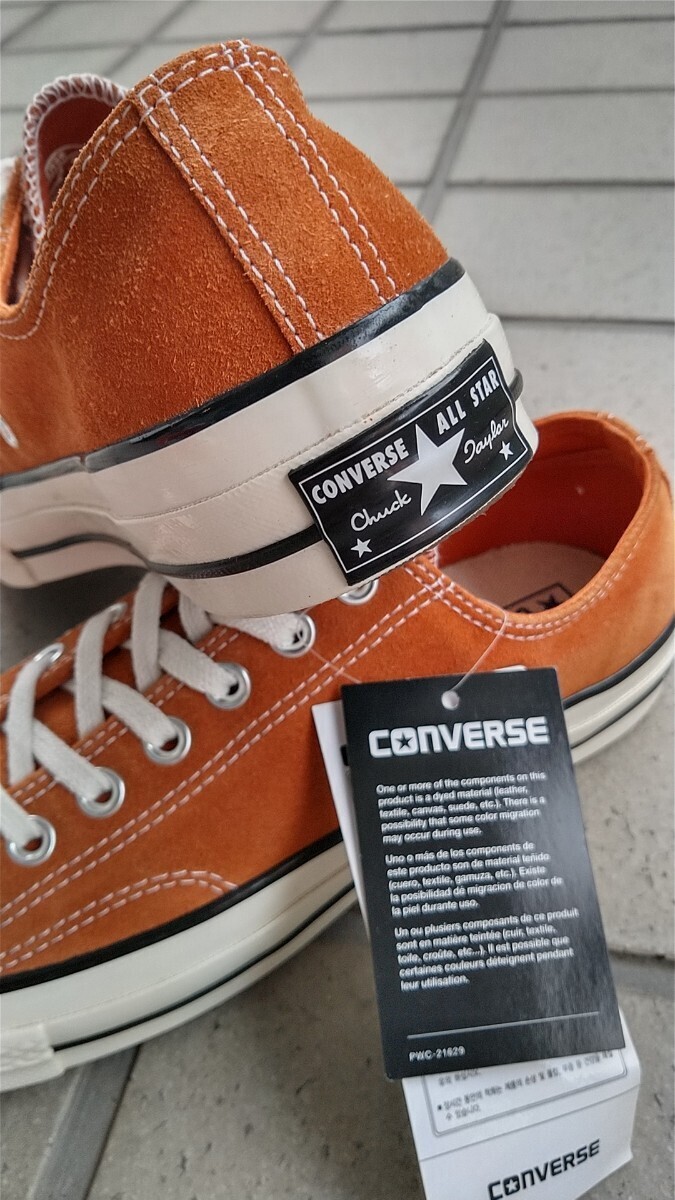 廃盤 新品 CT70 コンバース チャックテイラー スエード 27cm 8 1/2 orange bitter オレンジビターCONVERSE CHUCK TAILOR SUEDEの画像4