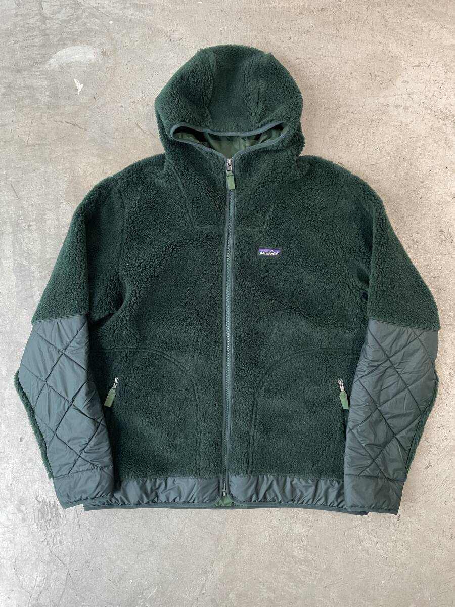 美品！USA購入！2021年製！PATAGONIA パタゴニア レトロ パイルフリースフーディー キャンプ アウトドア 大きいサイズ(L)_画像1