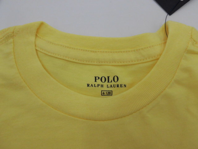 ★【新品】 ラルフローレン 半袖Tシャツ 黄色 クリーム 120★ _画像4