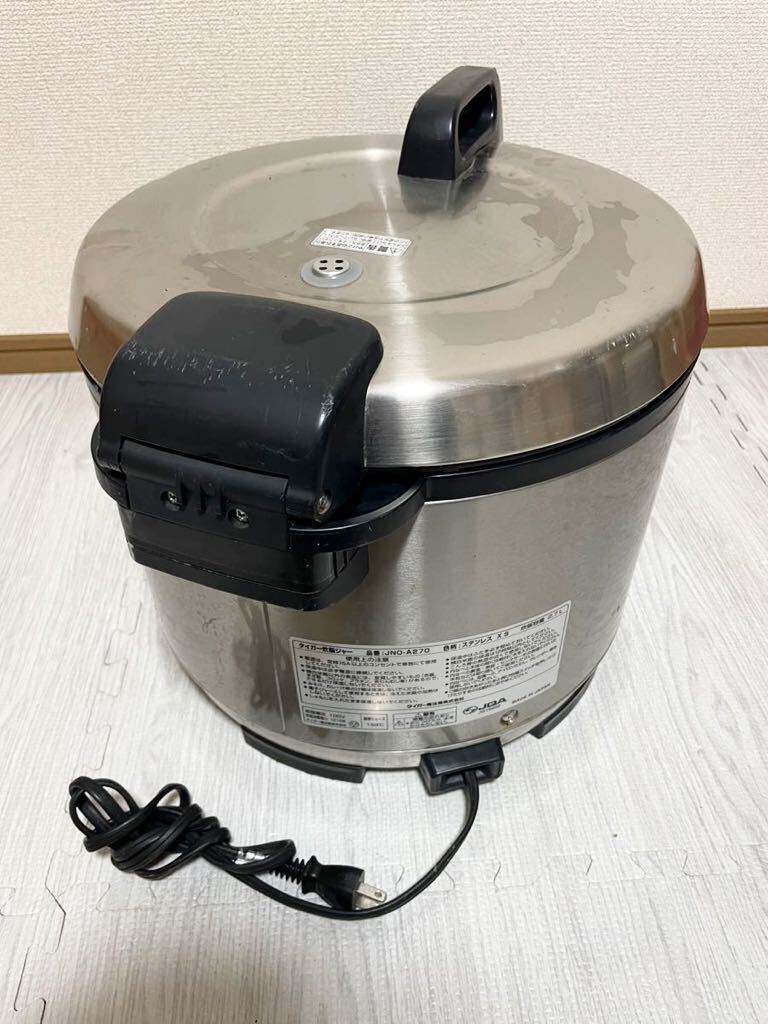 TIGER タイガー 炊飯ジャー JNO-A270 ステンレス XS 2.7L 業務用炊飯器 _画像3