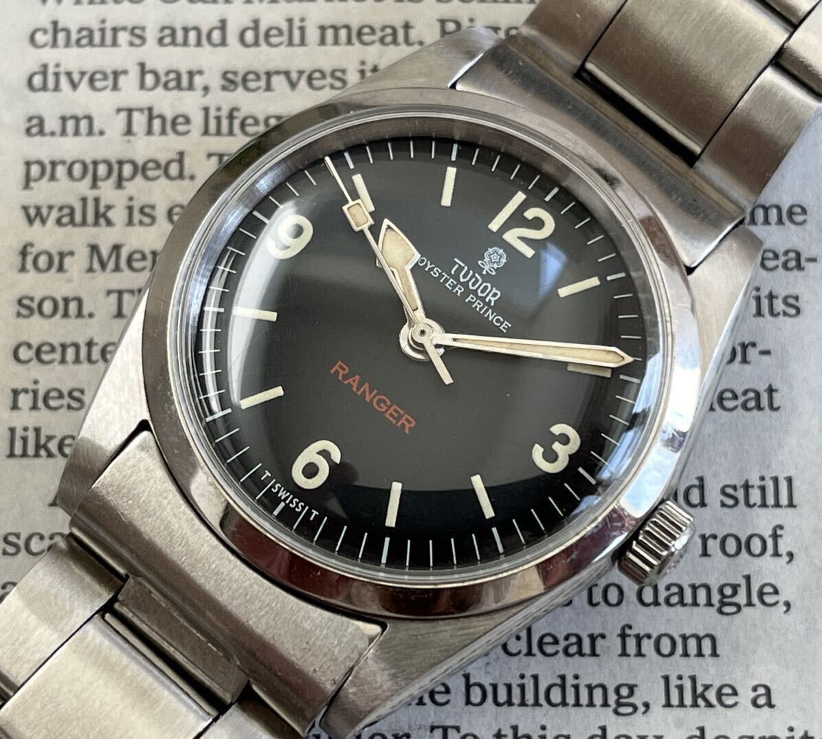 TUDOR チュードル 赤レンジャー RANGER 9050 オイスタープリンス Black Dial ブラック文字盤 小薔薇 自動巻きの画像2