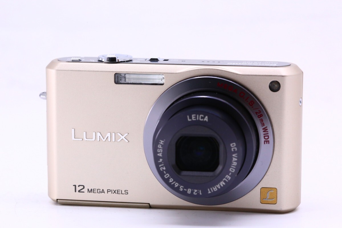 【美品】 パナソニック Panasonic LUMIX DMC-FX100 コンパクトデジタルカメラ ゴールド #12177_画像1