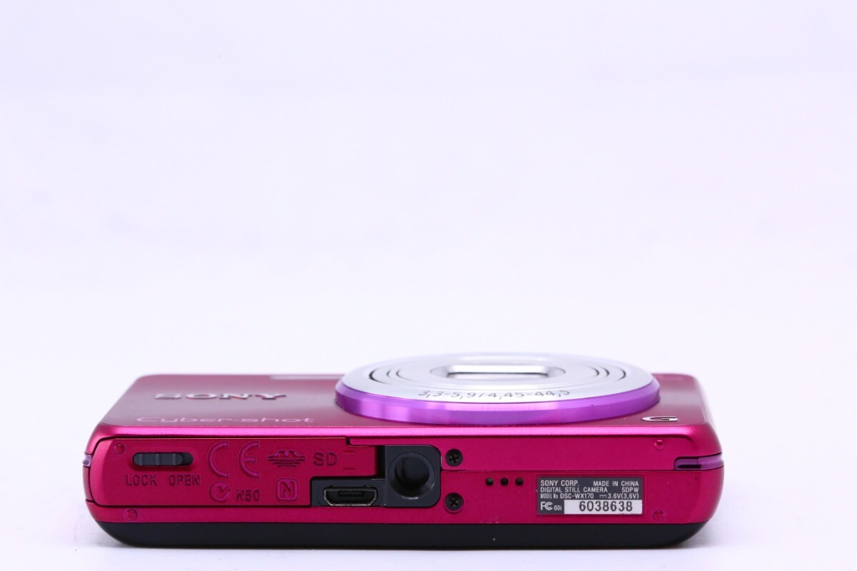 【極上品】 ソニー SONY Cyber-shot DSC-WX170 ピンク コンパクトデジタルカメラ #12258_画像6