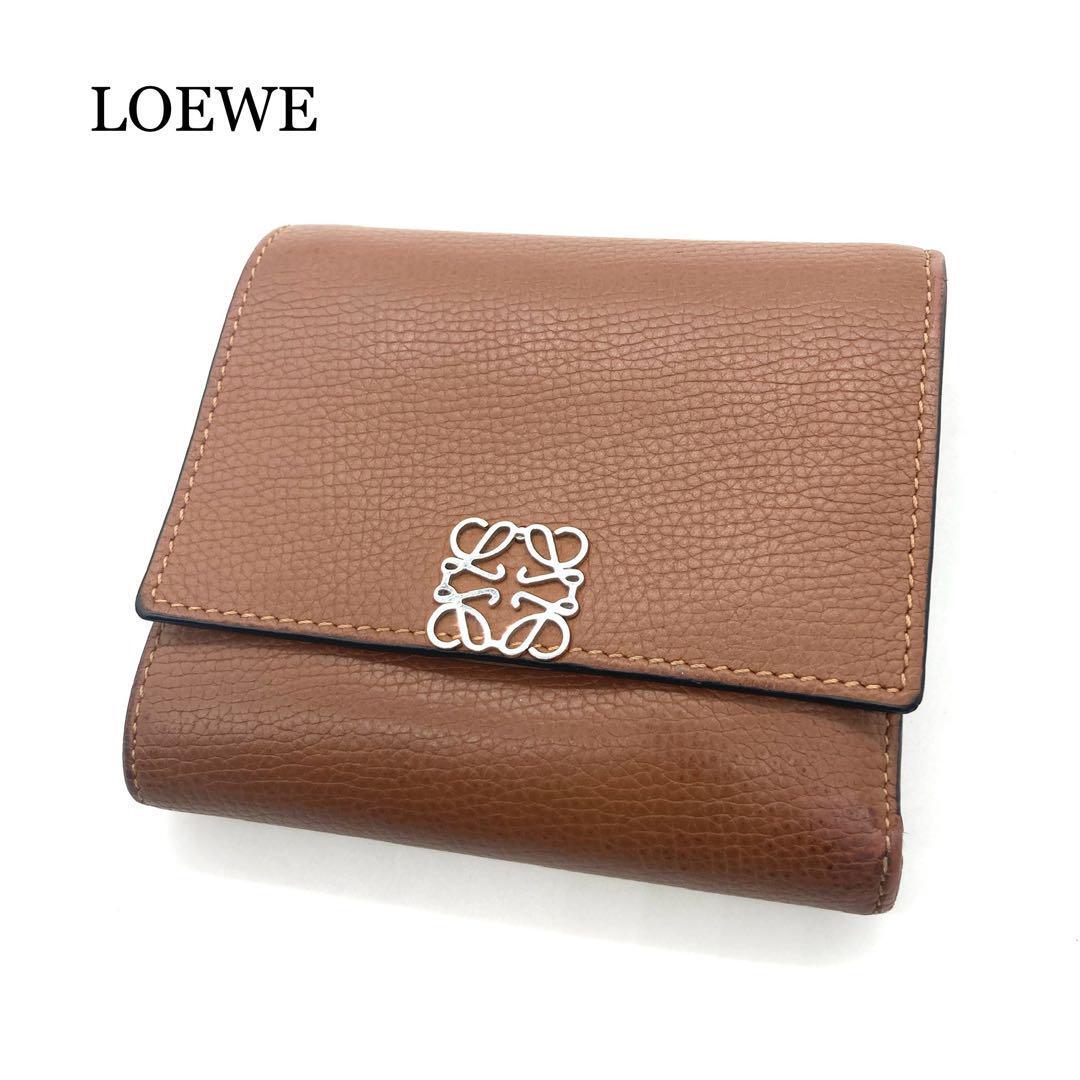 【極美品】LOEWE ロエベ バーティカル ウォレット 三つ折り財布 アナグラム_画像1