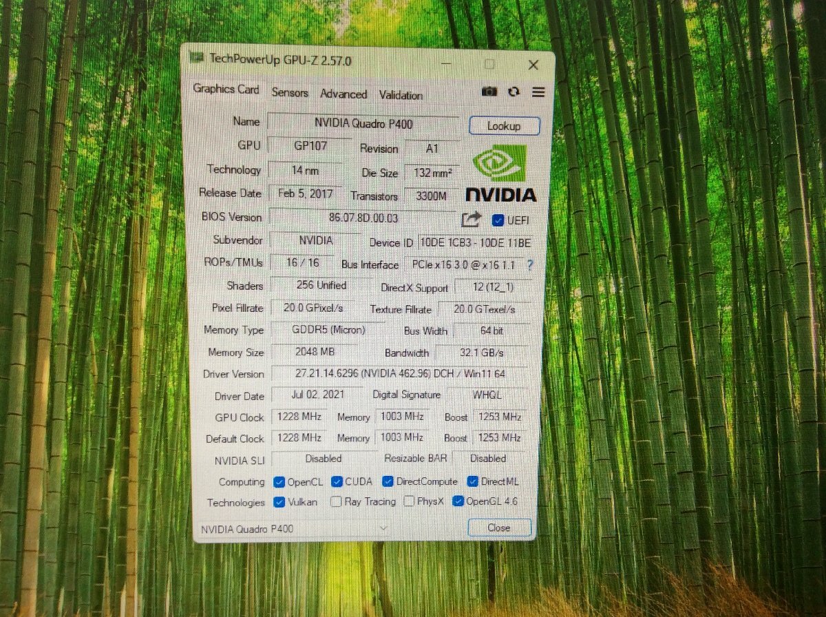 【1円スタート】NVIDIA QUADRO P400 / 2048MB /Mini DisplayPort×3 / グラフィックボード_画像6