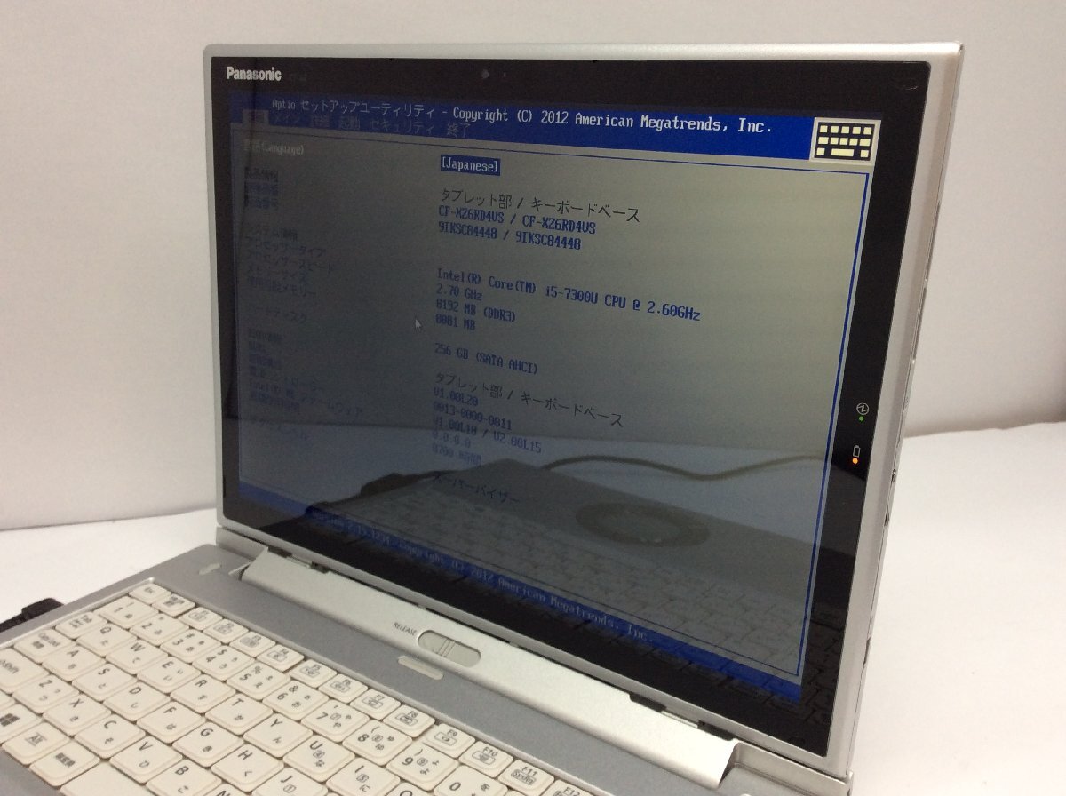ジャンク/ Panasonic CF-XZ6RD4VS Intel Core i5-7300U メモリ8.19GB SSD256.06GB 【G20067】の画像5