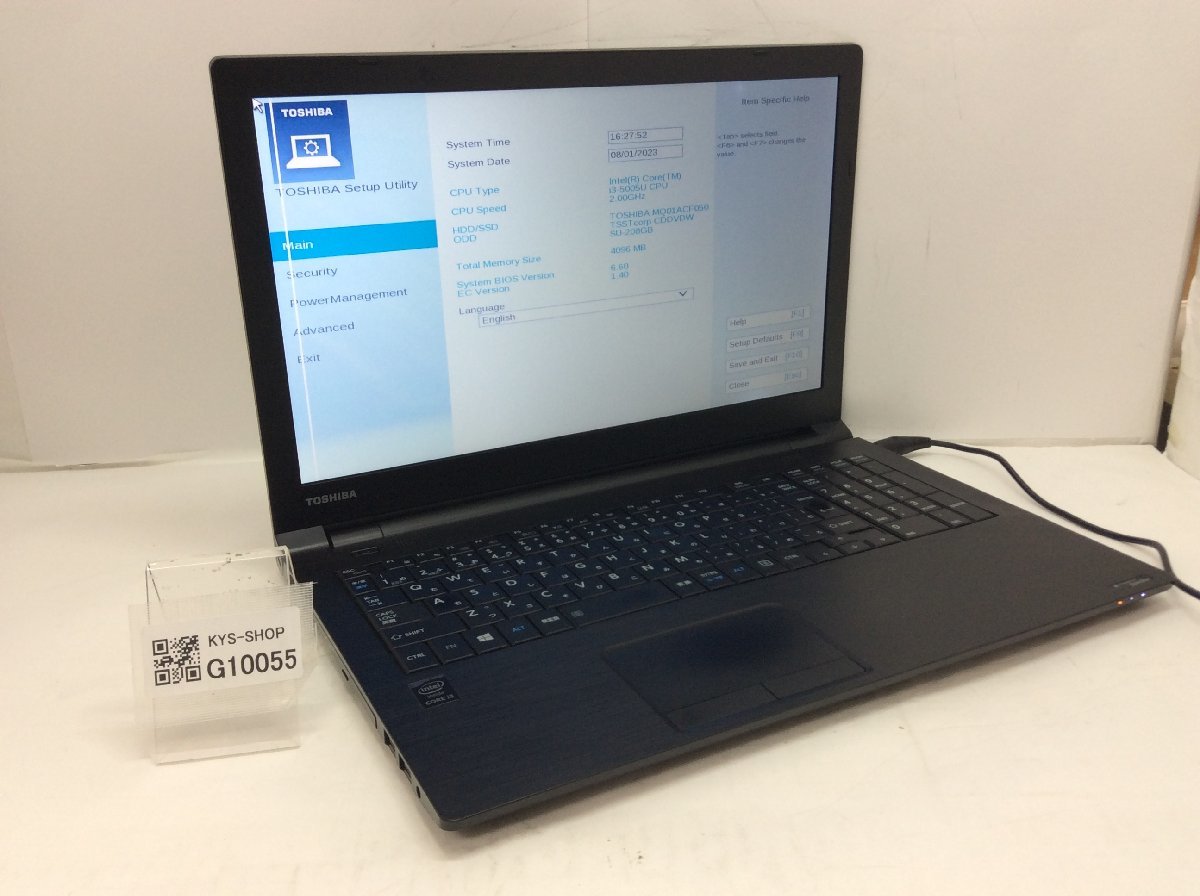 ジャンク/ TOSHIBA dynabook Satellite B35/R PB35RFAD4R7AD11 Intel Core i3-5005U メモリ4.1GB HDD500.1GB 【G10055】_画像1