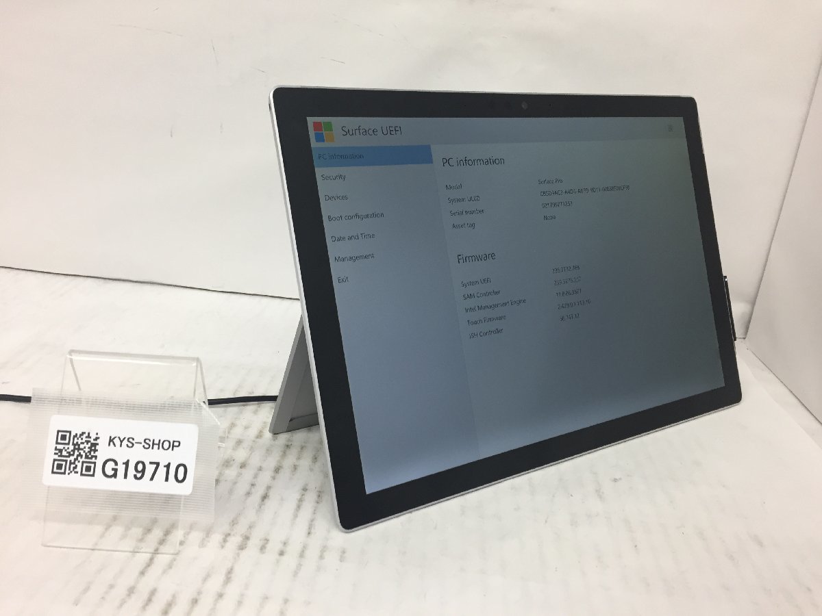 ジャンク/1円/Microsoft Surface Pro5 Model 1796/Core i5 7300U 2.60GHz/128GB/4GB/12.3インチ/OS無し/高速SSD/高解像度/第7世代/AC欠品_画像1