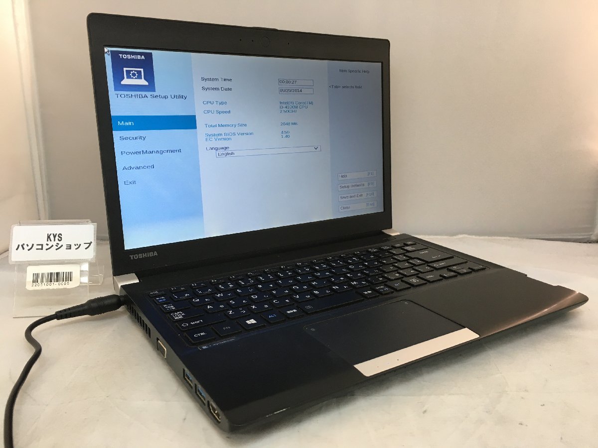 TOSHIBA dynabook R734/M PR734MEFP37AD71 Intel Core i3-4100M メモリ2.05GB ストレージ無し OS無し【22051001-0095】_画像1