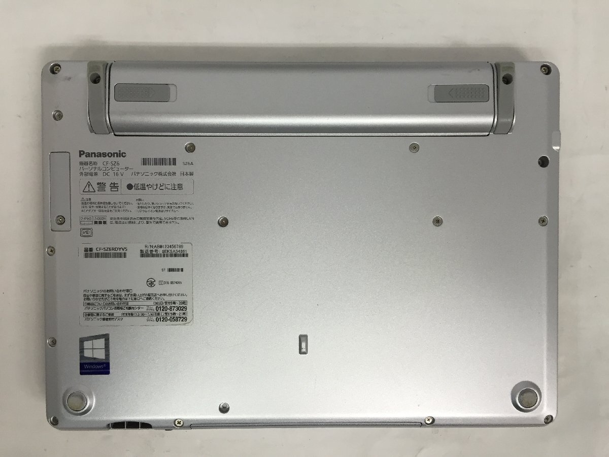 ジャンク/ Panasonic CF-SZ6RDYVS Intel Core i5-7300U メモリ8.19GB SSD256.06GB 【G20729】_底面に傷があります