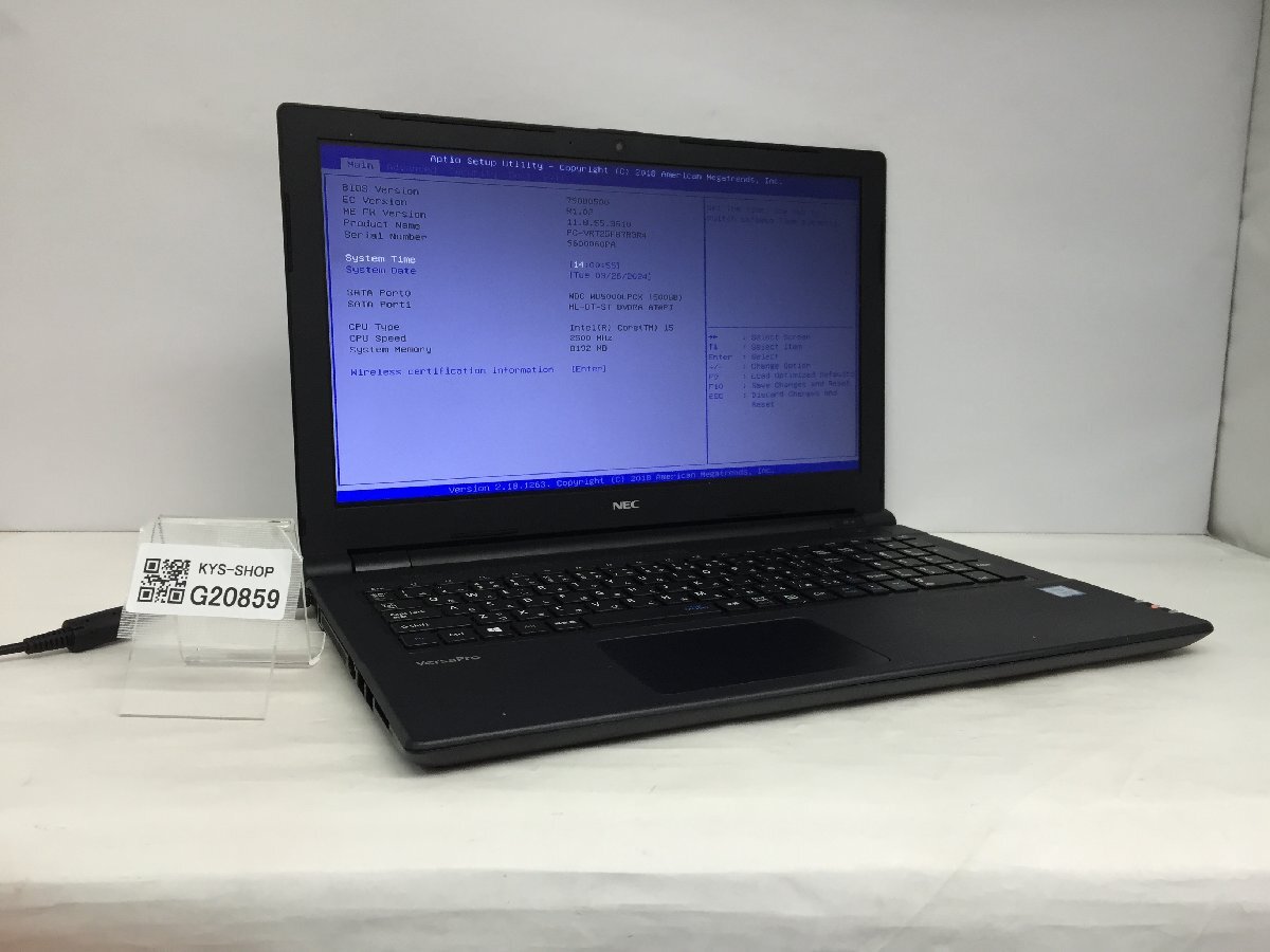 ジャンク/ NEC PC-VRT25FB7R3R4 Intel Core i5-7200U メモリ8.19GB HDD500.1GB 【G20859】