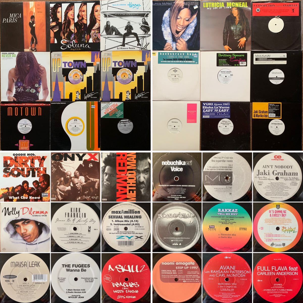 【送料無料 お得セット】HIP HOP、R&B レコード 80枚セット (Britney Spears、Backstreet Boys、Kirk Franklin、Nelly、Fugees、Rakkaz)_画像1