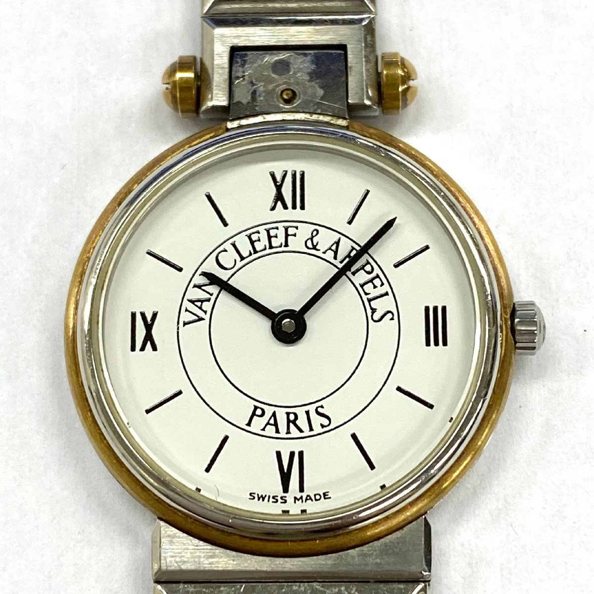 ◆ヴァンクリーフ＆アーペル Van Cleef & Arpels◆ラ コレクション 43606LL5 クォーツ 腕時計 レディース ウォッチ 白文字盤 不動品の画像2