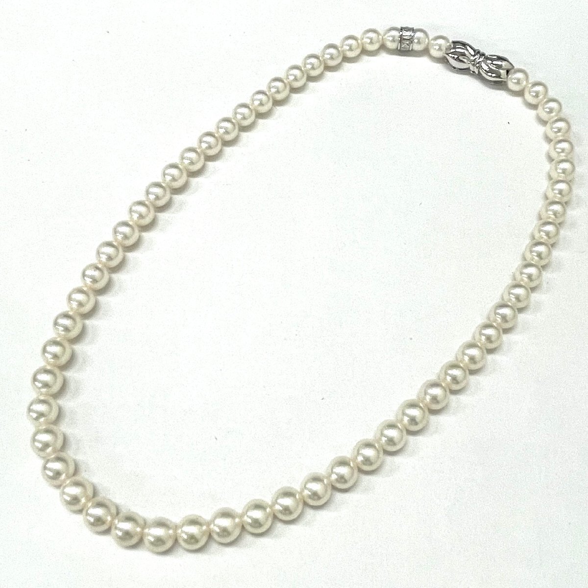 美品◆ミキモト MIKIMOTO◆パール ネックレス KZ-0355FF 約7.2mm K18 レディース アクセサリー 証明書/箱/ケース付 真珠 ジュエリーの画像2