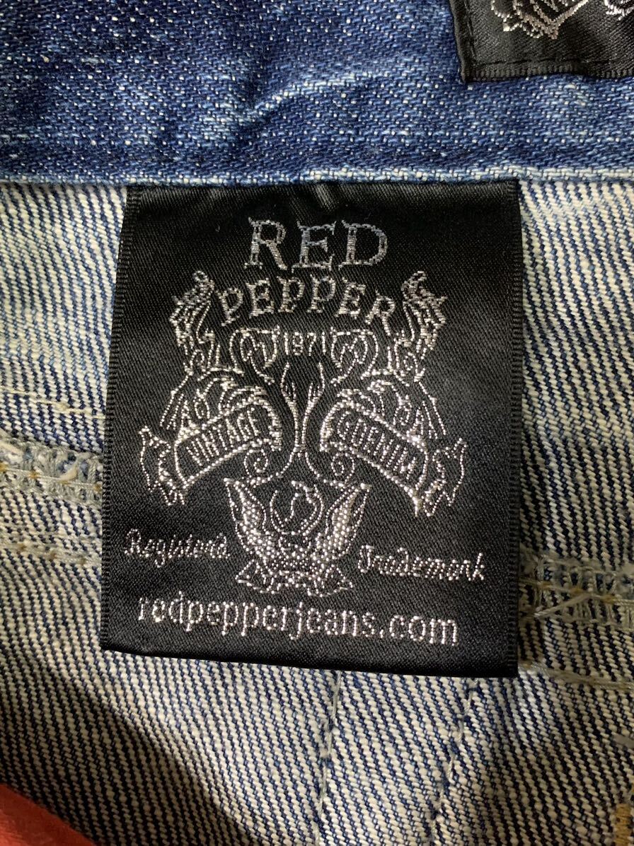 ■RED PEPPER レッドペッパービンテージ加工ジーンズ: W32☆TS-242_画像7