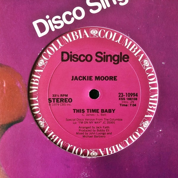 【Disco 12】Jackie Moore / This Time Baby_画像1
