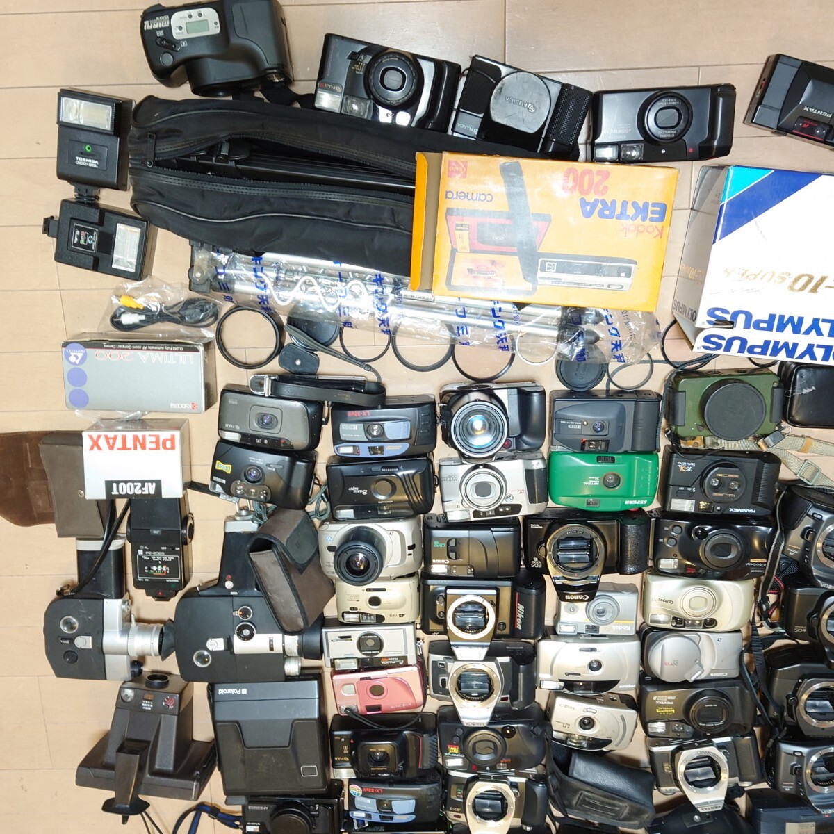 Ｊ1）１円スタート　ジャンクカメラ大量まとめ売り　セット　光学 フィルムカメラ　コンパクト　一眼レフ Nikon Canon OLYMPUS PENTAX_画像5