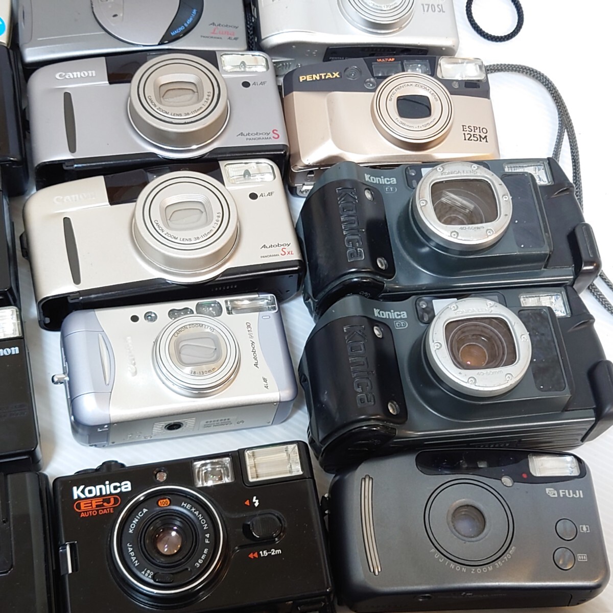 Ｊ８８）１円スタート　ジャンクカメラまとめ売り　コンパクト　光学　大量セット Canon MINOLTA Konica OLYMPUS　フィルム Pentax_画像8