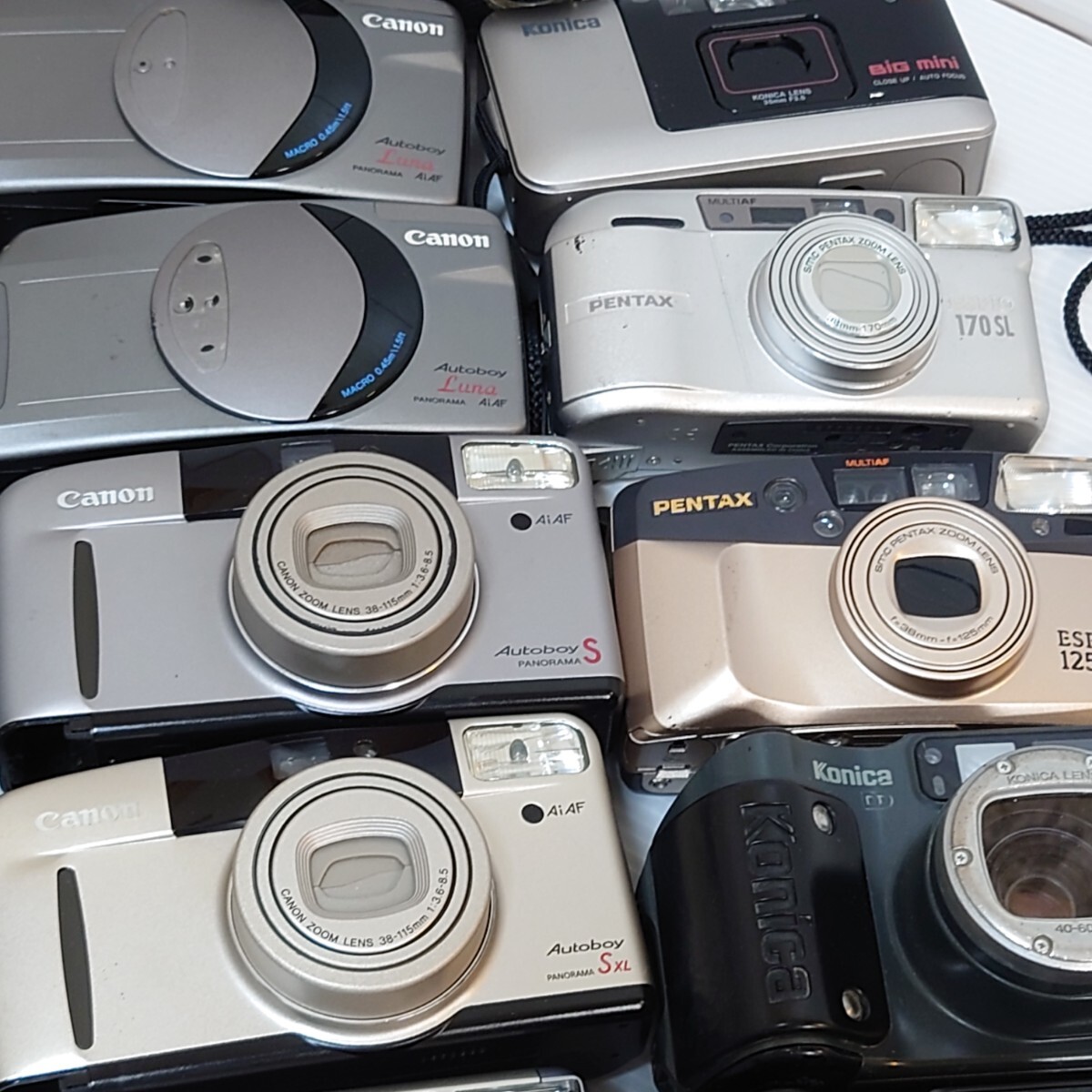 Ｊ８８）１円スタート　ジャンクカメラまとめ売り　コンパクト　光学　大量セット Canon MINOLTA Konica OLYMPUS　フィルム Pentax_画像10