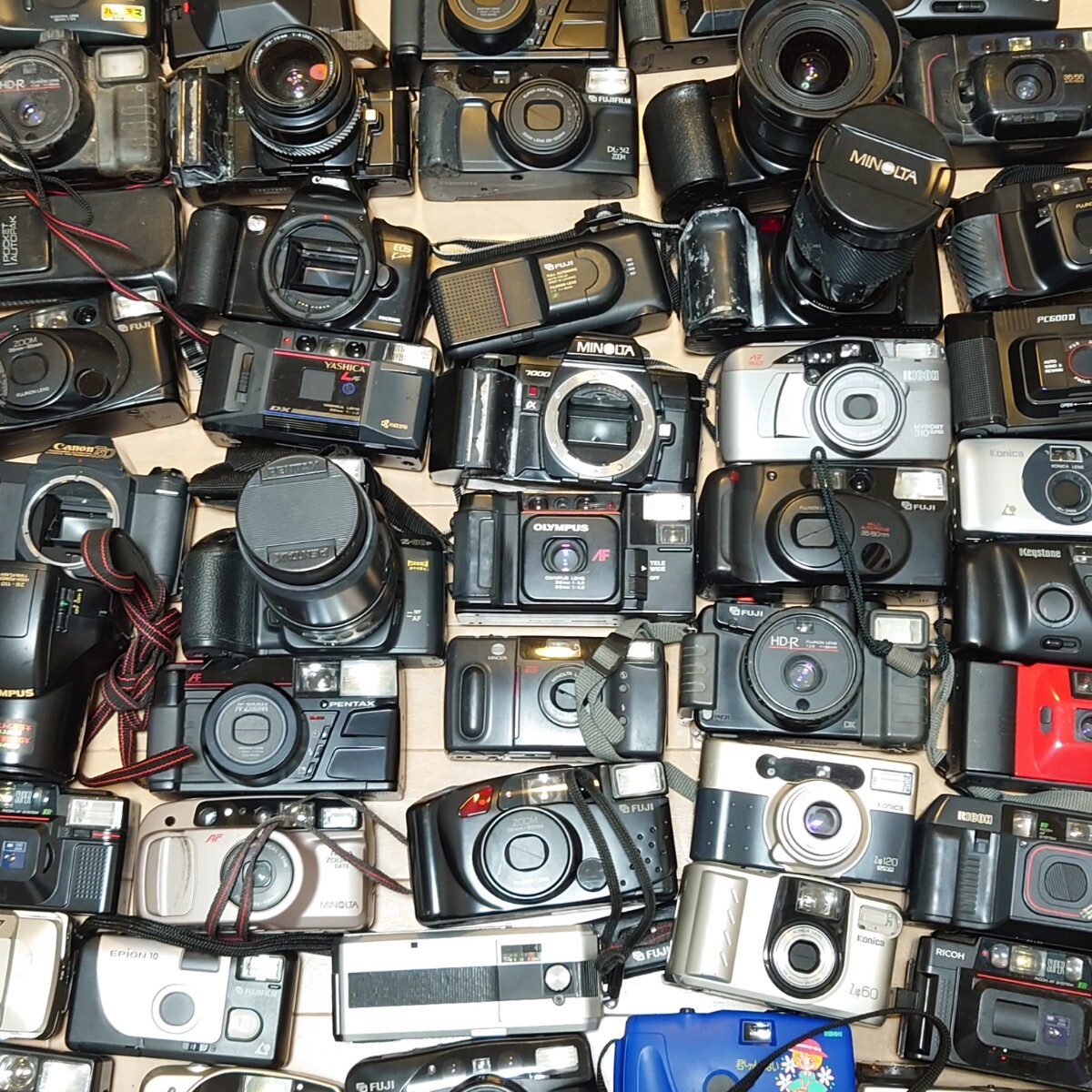 ゆ55）１円〜 ジャンクカメラまとめ売り 大量セット 光学 Canon MINOLTA コンパクト フィルム PENTAX OLYMPUS 一眼レフ カメラの画像5