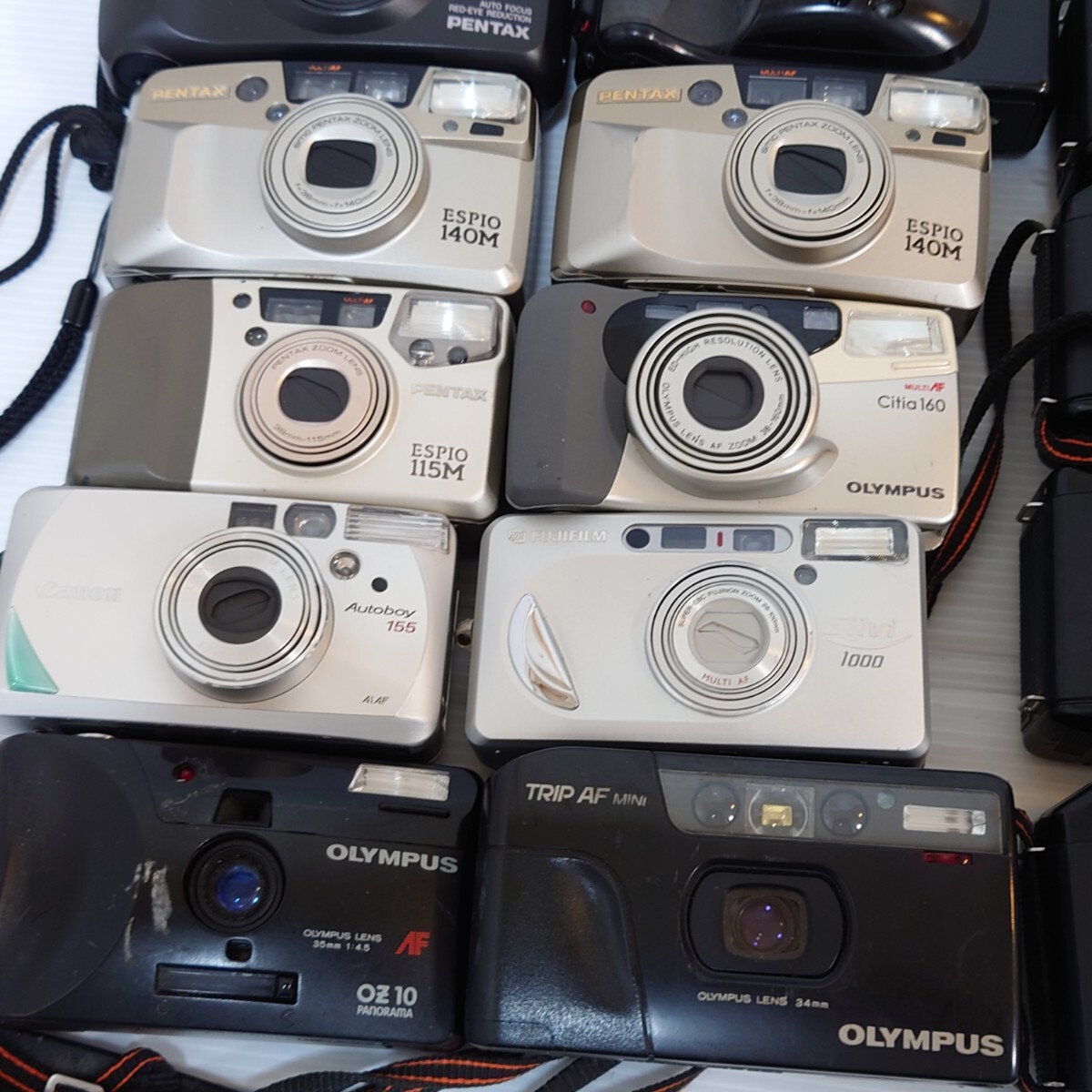 mi1)1 jpy ~ Junk camera set sale large amount set Canon OLYMPUS Pentax Konica compact film optics camera retro 