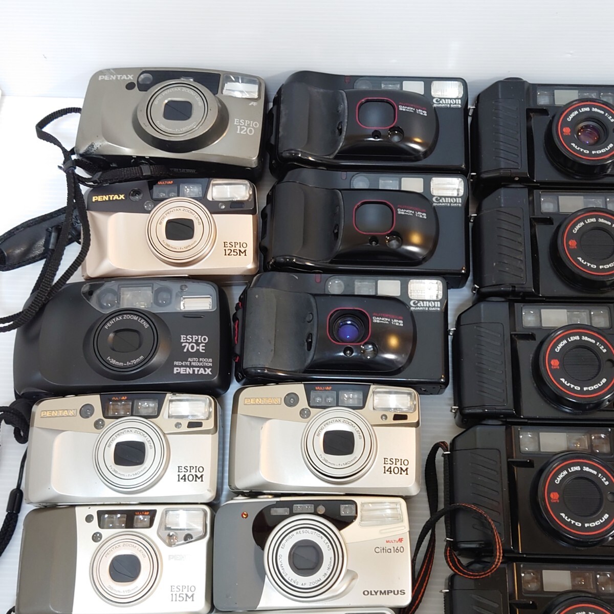 mi1)1 jpy ~ Junk camera set sale large amount set Canon OLYMPUS Pentax Konica compact film optics camera retro 