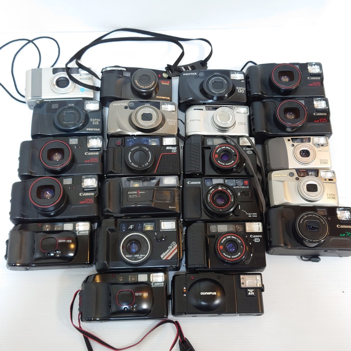 mi3)1 jpy ~ Junk camera set sale large amount set optics CANON PENTAX Nikon OLYMPUS auto Boy pi kai chiKYOCERA compact 