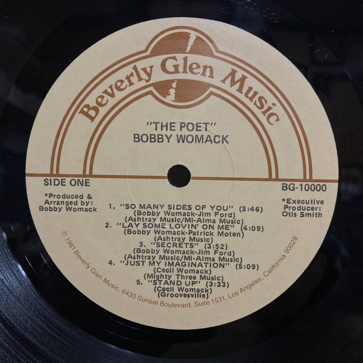 g43■【US盤/LP】Bobby Womack ボビー・ウーマック / The Poet ● Beverly Glen Music / BG-10000 / ソウル / USオリジナルプレス 240321の画像4