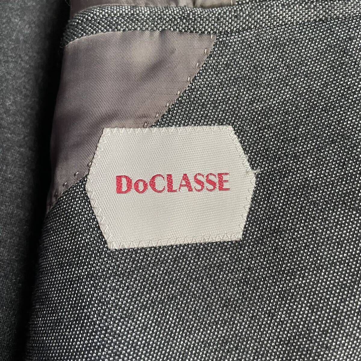 希少サイズ◇XL「DoCLASSE/ドゥクラッセ」柔らかジャージー素材 バーズアイ チャコールグレー テーラードジャケット 大きいサイズ メンズ_画像7