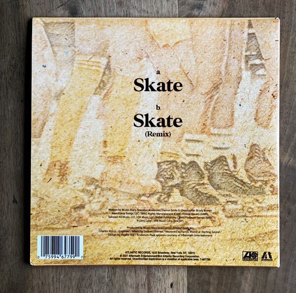 silk sonic Skate 7インチ ブルーノマーズ アンダーソンパーク Bruno Mars Anderson .Paak シルクソニック_画像2